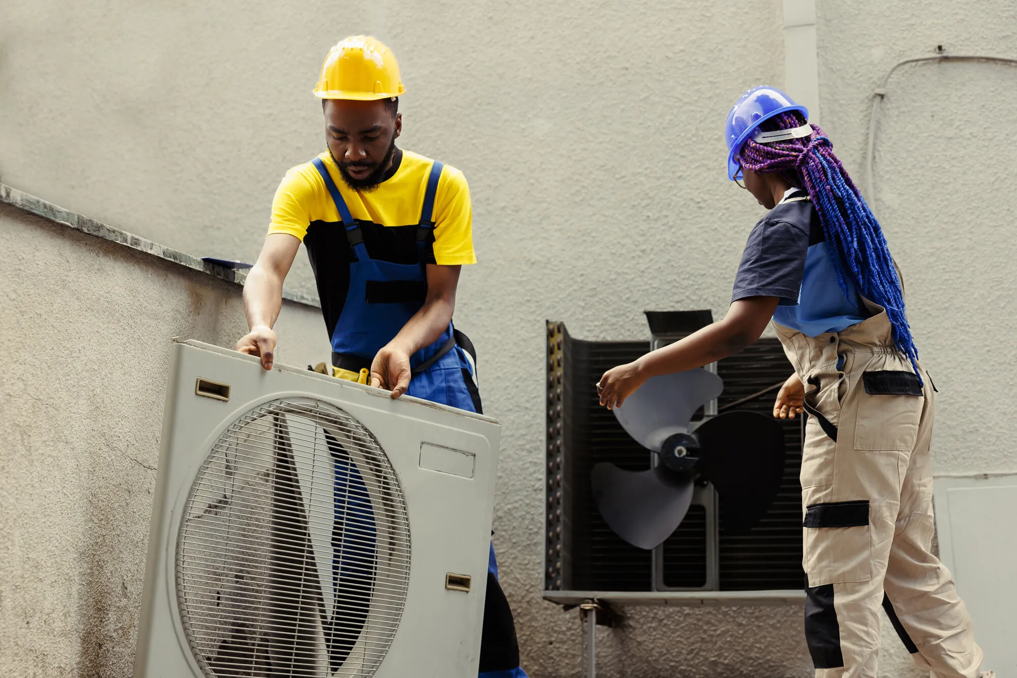 Neglected ductwork packed with built-up dust and lint